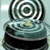 ست قابلمه ماربل طرح سنگی سه‌تکه سایز بزرگ با پوشش نچسب گرانیتی و دسته‌های استیل طلایی
