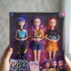 پک ۳ عددی عروسک موزیکال K-POP Demon Hunters مدل Cool Girl Classic با لباس فانتزی، موهای رنگی و مفاصل حرکتی
