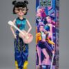 Zoey K-Pop Demon Hunters Musical Doll عروسک زویی K-Pop Demon Hunters با موهای مشکی، لباس آبی، گیتار، مفصلی، موزیکال و دارای نور.