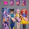 K-Pop Demon Hunters Musical Doll Set 48cm عروسک موزیکال K-Pop Demon Hunters مدل رومی، زویی و میرا با قد ۴۸ سانتیمتر، مفصلی، دارای نور، موسیقی، گیتار و جعبه کادویی.