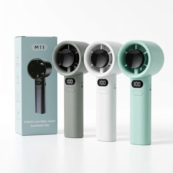 M11 Handheld Fan Set پنکه دستی شارژی مدل M11 به همراه جعبه اصلی و رنگبندی متنوع